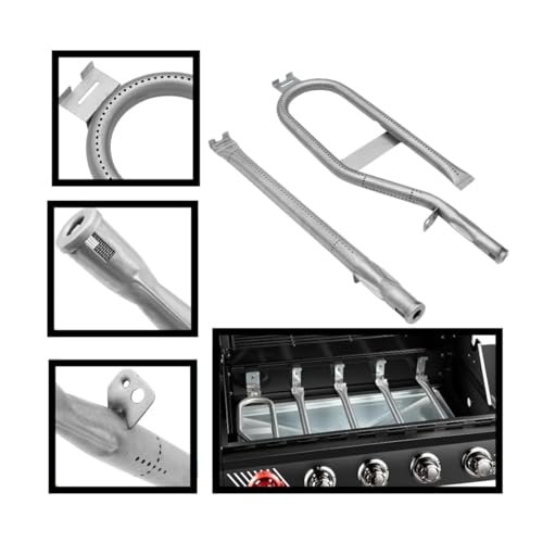 Image of SafBbcue DGH450CRP Heat Plate and Grease Tray for Dyna Glo Grill Replacement Parts 4 Burner DGH450CRN-D DGH450CRP-D DGF451CRP 70-02-615 70-02-423