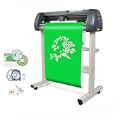 HUSHHAAMPP Vinyl Cutter 34 Inch Plotter Machine Sign Making Machine 870Mm Paper Feed Vinyl Cutter Plotter with Stand