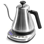 COSORI Gooseneck Electric Kettle with 5 Variable Presets, Pour Over & Coffee maker, 100% Stainless Steel Inner Lid & Bottom, 1200 Watt Quick Heating, 0.8L, Silver