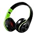 Produktbild KINGCOO Drahtloser Kopfhörer, Over-Ear Faltbarer Sport und Laufendes Bluetooth Stereo Kopfhörer mit Mikrofon für iPhone iPad und alle Bluetooth fähigen Geräte,Unterstützungs TF Karte (Schwarz/Grün)