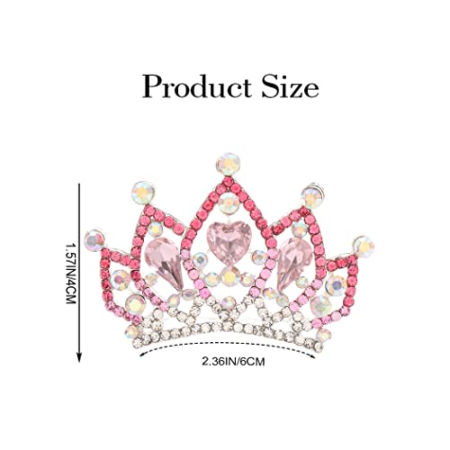Kilshye Princess Tiara Comb Small Crystal Girls Crown Hair Combs Rhinestone Birthday Prom Tiaras Headband For Kids thumb #6