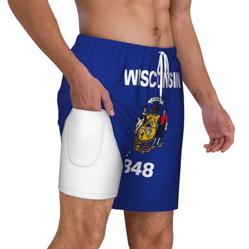 Short de bain homme anti-frottement doublure de compression - 3