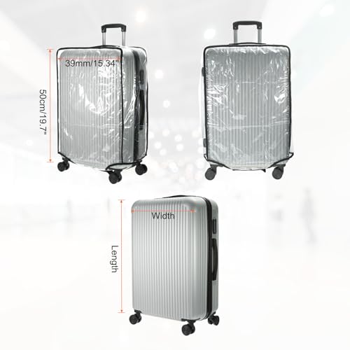 PATIKIL 22" Suitcase Cover Protectors, 1 Pcs Clear PVC Luggage Cover Set Waterproof Dustproof Anti-scratch Suitcase Approved for Travel, Transparent2