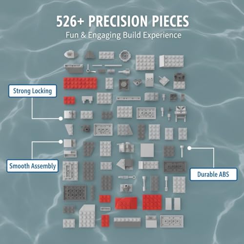 Image of SKY LINE OCEAN 8-in-1 Ship Building Blocks Set (526+ PCS) | Transforming Boat & Marine Vessel Models Kit | STEM Educational Toy for Kids & Teens | Creative Play Set | 5 Year Structural Warranty