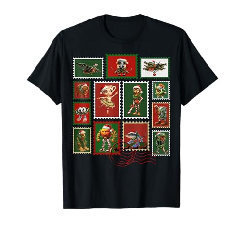 クリスマス 郵便切手 イタリア Brainrot X-Mas Tシャツ