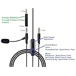 KOKKIA-VersatileDetachableFlexBoomProMic-Versatile-Detachable-FlexBoomPro-Gaming-VOIP-HeadsetHeadphone-Microphone-for-Gaming-Communication-Tiny-Versatile-25mm-Male-to-35mm-Female-Adapter