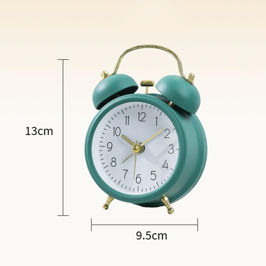 Despertadores Reloj Despertador de Escritorio súper Ruidoso con Sonido cabecera(Blanco)