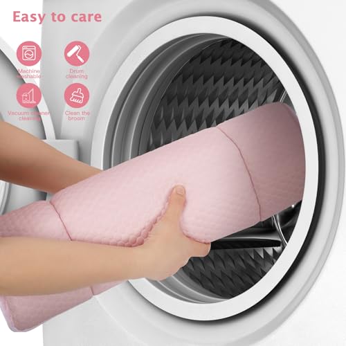 BVAGSS Hundebett Kleine Hunde Reversible, kühl und warm Matten Hundekissen, Waschbar Hundematte für klein mittel große Hunde XH080 (45x33cm,Rosa)