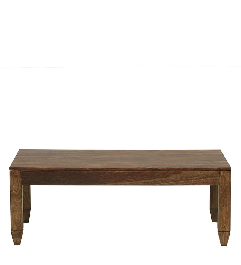 Image of DRIFTINGWOOD Sheesham Wood Rectangle Center Coffee Table for Living Room | Solid Wood Sofa Centre Table Without Storage for Home & Office | Natural Finish