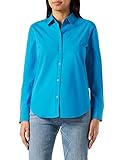 99% Baumwolle 1% Elasthan HUGO Damen The Essential Shirt Blouse, Bright Blue435, 42 EU