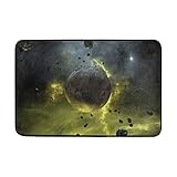 MONTOJ - Alfombra de baño de astronomía, diseño de Planeta, Supersuave, para Sala de Estar, Dormitorio, decoración del hogar, Resistente al Desgaste