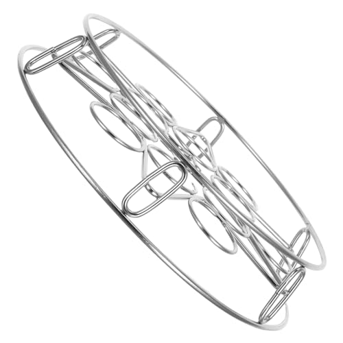 TENDYCOCO 孔ステンレス製丸型蒸し器用ラック 高脚設計で安定性抜群 多機能蒸しトレイは卵や餃子 野菜の同時調理に対応 圧力鍋や各種鍋に適