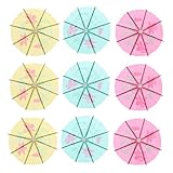 HAWILLOSCH 120個ミニ紙製ドリンク傘 コクテルピック 傘 夏のパーティービーチ