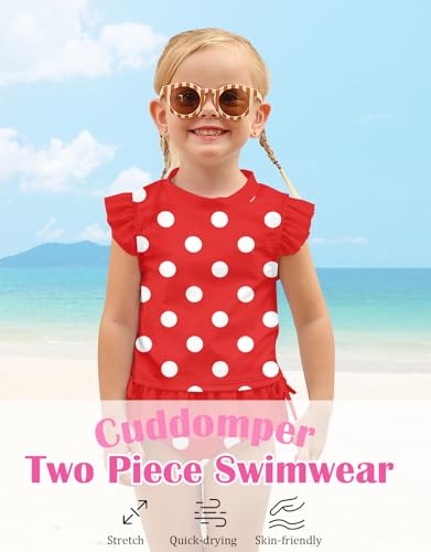 Toddler Girls Swimsuit Cute 2 Piece Tankini Bathing Suit Ruffle Beach Bikini Summer Swimwear 2-6T3