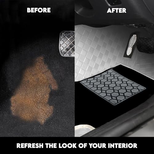 Image of Accessories 9D Luxurious Car Floor Mats Only Compatible with KIA Seltos (Manual) 2026 |100% Waterproof & Washable | Luxury 9D Car Foot Mats - Ice Grey