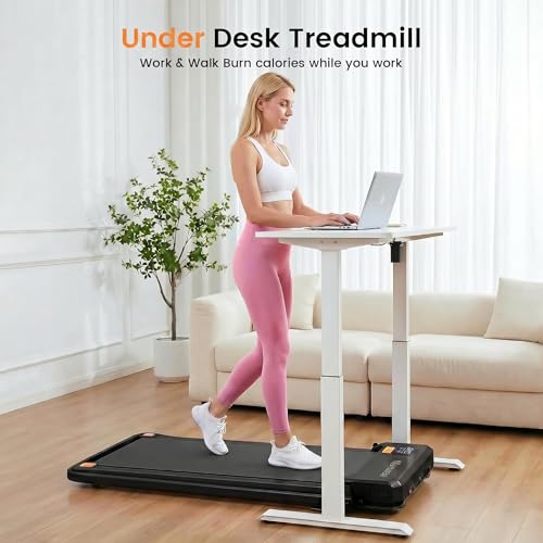 Image of ANCHEER Walking Pad with Incline - Under Desk Treadmill with Handle Bar