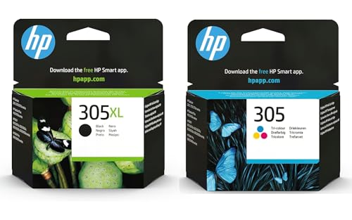 HP 305XL Black & 305 Colour Ink Cartridge Combo Pack - Recycling Pack Included