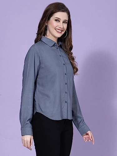 Image of OOMPH! Women's Cotton Regular Fit Floral Button Down Shirt