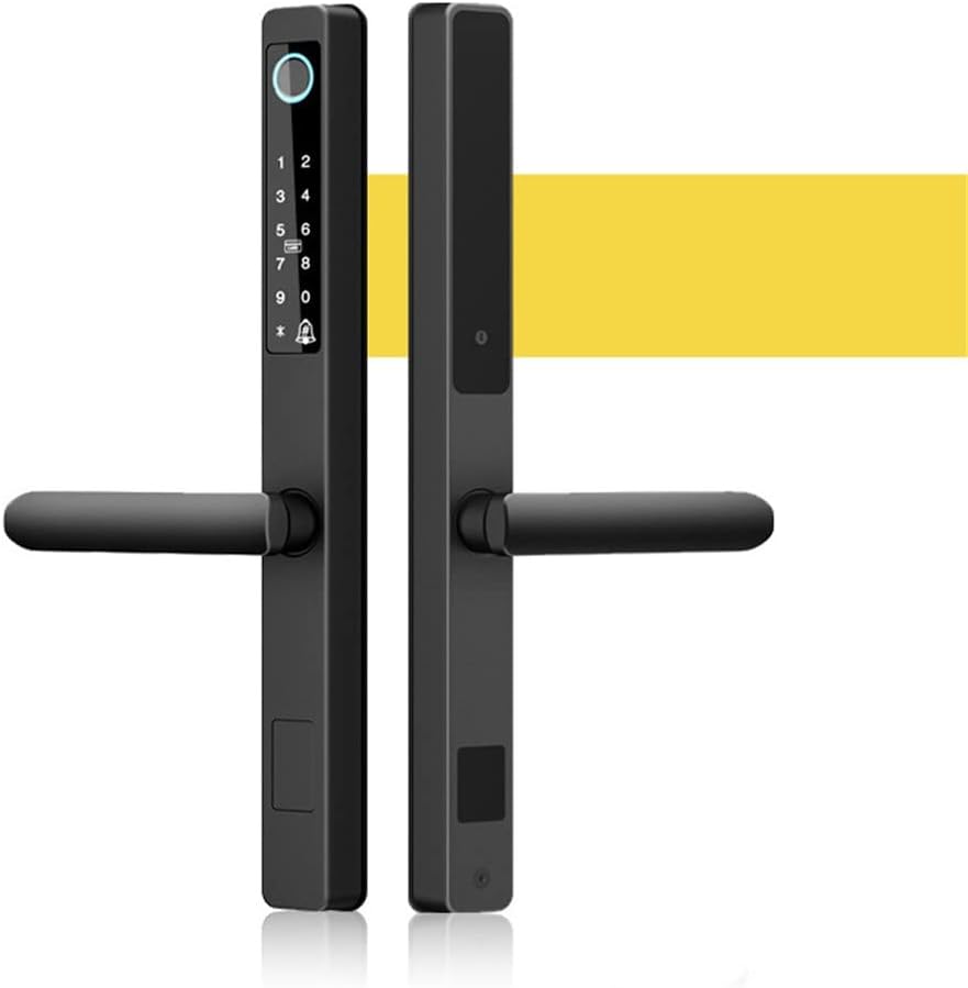 Waterproof Outdoor TUYA Fingerprint Lock APP Code Keyless Smart Lock Electronic Door Lock for Aluminum Door/Iron Gate(60)