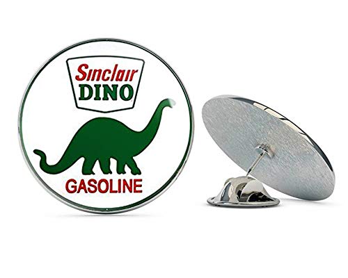 Round Vintage Sinclair Dino Gas (Gasoline Logo Old Rat Rod) Metal 0.75