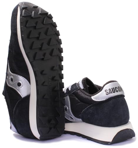 Saucony Jazz Original Vintage, Scarpe da ginnastica Uomo, Black Silver White, 45 EU - 6