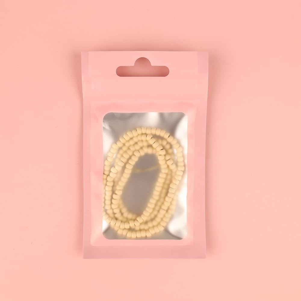 GlamorDove 200Pcs Pre-loaded Hair Extension Nano Beads 3mm Micro Link Silicone Lined Beads for I Tip Human Hair Extensions Copper Nano Rings Beads