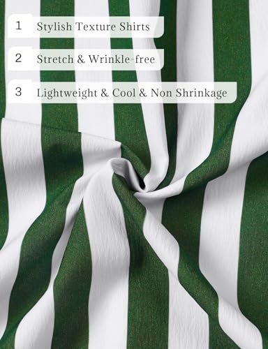 Image of JEMITOP Mens Stretch Wrinkle Free Texture Shirts