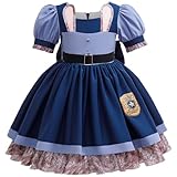 COSLANDERS - Disfraz de Judy Hopps para niña con accesorios, uniforme de policía para Halloween, estilo 1, altura 120