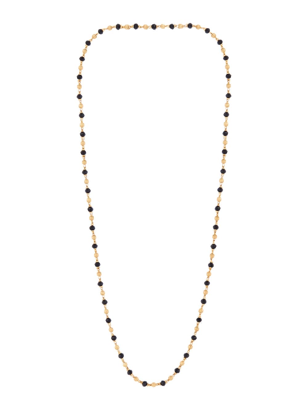 KBR® Women Traditional Black Bead Chain and Gold Plated Pearl Neck Chain Suitable for Women & Girls Wedding, Engagement and Anniversary (Black and Golden) (B0CRDJS5N3) Amazon Price History, Amazon Price Tracker