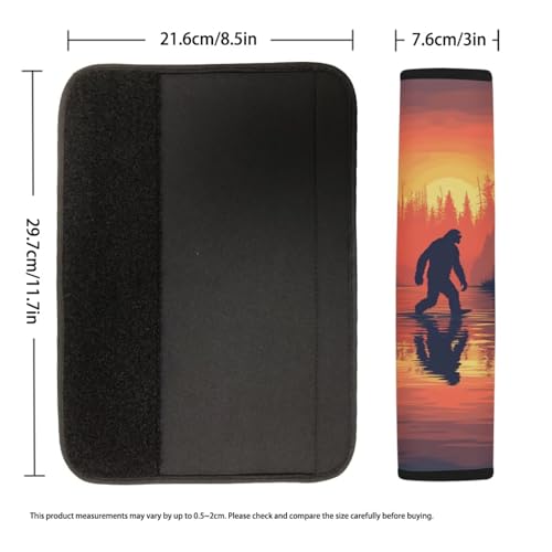 Image of AFPANQZ Bigfoot Print Car Seat Belt Pads Cover Seatbelt Shoulder Strap Cushion Harnss Pads Comfortable Driving Universal Fit Truck Vans Sedans SUVs