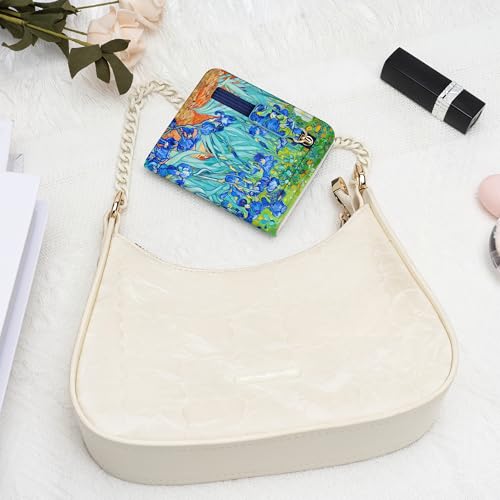 Image of Gostwo Small Wallet for Women, Slim Bifold Credit Card Holder, Compact RFID Blocking Cash Wallet, Billfolds Thin Leather Zipper Pocket, Mini Wallet Gift for Ladies Teen Girls Travel with ID Window