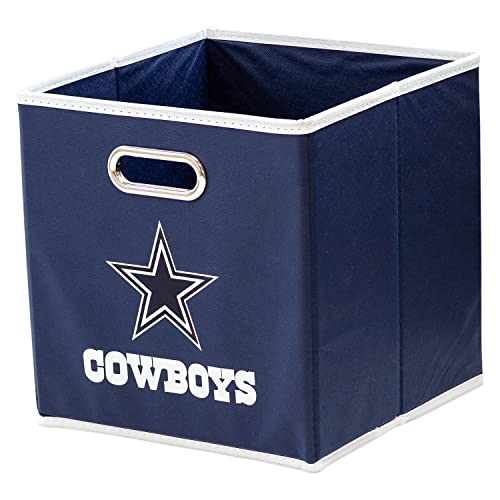Image of Franklin Sports NFL Dallas Cowboys Fabric Storage Cubes - Made to Fit Storage Bin Organizers (11x10.5x10.5)