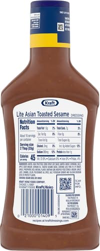 Image of Kraft Reduced Fat Asian Toasted Sesame Dressing, 16 fl oz Bottle (Pack of 6)
