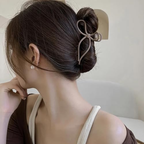 Image of Modern Coffee Hair Clutcher For Women | Stylish Hair Claws For Girls | Trendy Alloy Metal Clips | Premium & Fashionable Girls Hairs Accessories | Suitable In Various Occasions | Pack Of 1 |