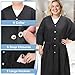 Noverlife Hair Salon Smocks Cape for Clients, Plus Size Salon Client Gown Robes Cape with 2 Pockets & Adjustable Tie, Waterproof Salons Robes Smock, Hair Stylist Dog Grooming Smock (43'' Long, Black)