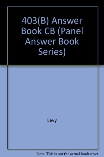 403b Answer Book 0735500746 Book Cover