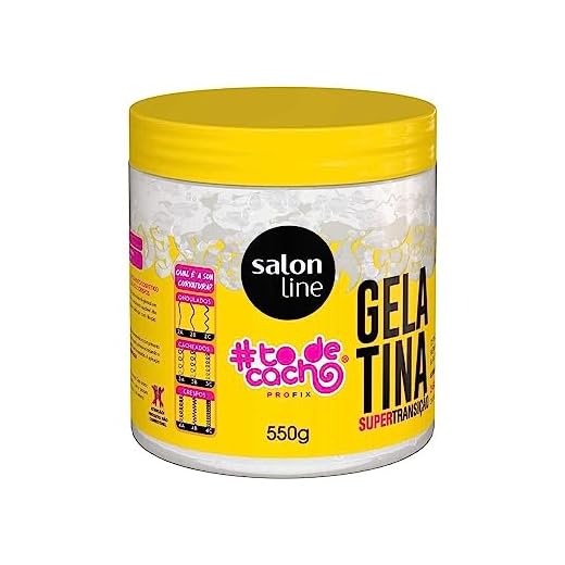 Salon Line, Gelatina Capilar, ToDeCacho, SuperTransição, Vegana - Cabelos Ondulados, Cacheados e Crespos, 550 g