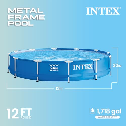 Image of Intex 28210EH 12 Foot x 30 Inch Above Ground Swimming Pool That fits up to 6 People with Easy Set-Up (Pump Not Included)