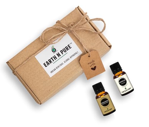 Image of Earth N Pure Sandalwood & Jasmine Essential Oils | Pack of 2 (15 ml each) | 100% Pure, Undiluted, Natural and Therapeutic Grade - Perfect for Aromatherapy, Skin Therapy & More