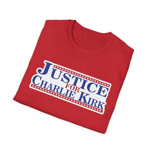 Justice for Charlie Kirk Softstyle T-Shirt - Memorial Tribute Tee in Loving Memory 2025 TPUSA Tee4