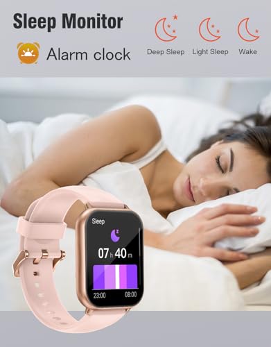 Smart Watch for iOS and Android Phones IP68 Waterproof, Fitness Tracker Watch with Heart Rate/Sleep Monitor Steps Tracker Calories Counter Smartwatch for Men Women