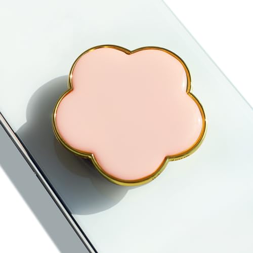 Poignée de téléphone fleur de moka support pliable artistique rose