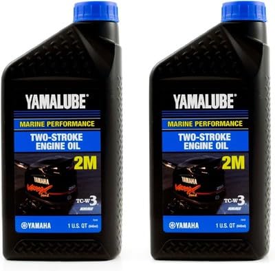 Yamaha Yamalube Outboard 2M Marine 2-Stroke Oil- 2 Quarts, #LUB-2STRK-M1-12