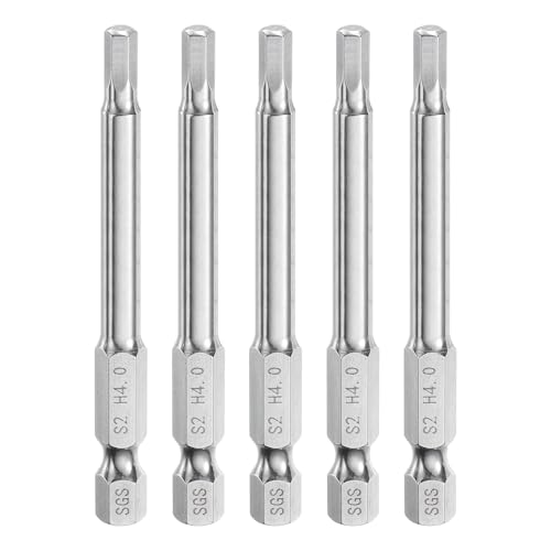 QUARKZMAN 5pcs Foret à Tête Hexagonale 4mm (H4) Métrique 1/4