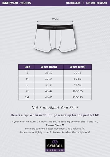 Image of Symbol Premium Men's Microfiber Blend Ultra-Soft Stretch Trunks | Underwear (Available in Combo Packs)