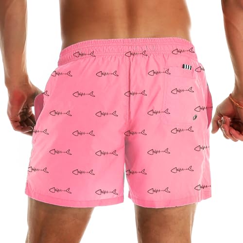 Mens Swim Trunks 5" Quick Dry Swim ShortsBathing Suits Swimwear Beach Shorts4