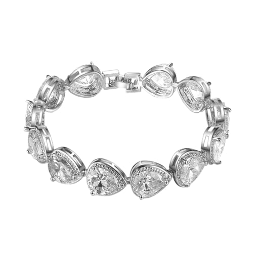 OATIPHO Pulsera de Zirconia Brillante para Mujer, Cómoda al Tacto, Fácil de Llevar, Diseño Elegante y Moderno Adecuado para Regalos Originales y Ocasiones Obsequios