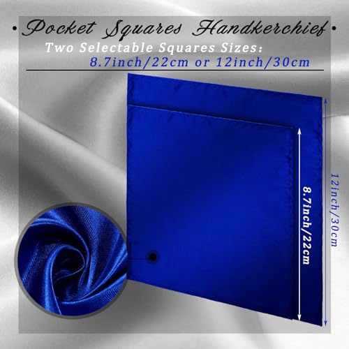 Newcotte 40 Pcs Pocket Squares For Men Assorted Solid Color Handkerchief Suit Pocket Handkerchief Soft Pocket Square Hanky For Party Wedding Accessories thumb #2