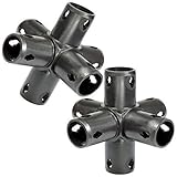 Moveandstic 2er Set Raumkupplung 6-armig, schwarz - Kupplung 6 armig Raum