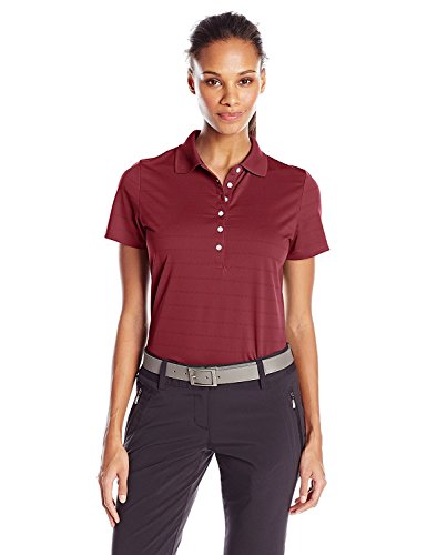 Callaway Women's Short Sleeve Opti-Dri Stretch Performance Golf Polo Shirt, Moisture-Wicking, Textured (Available in Plus), Zinfandel, X-Large - image 1